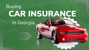 Green Background with a red mustang. The words Car Insurance are written across the top of the page.